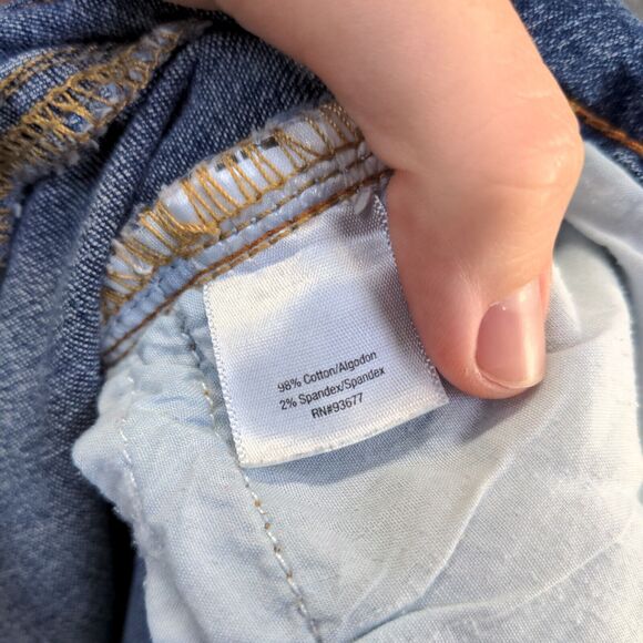 St. John's Bay Petite Women's Stretch Cropped Jeans Blue 14P Stone Wash - Picture 10 of 12